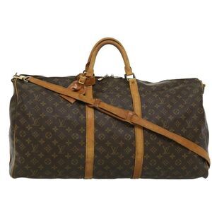 LOUIS VUITTON Monogram Keepall Bandouliere 60 Boston Bag